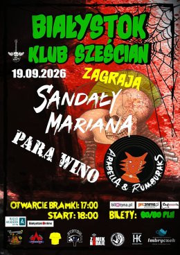 Białystok Wydarzenie Koncert Sandały Mariana/Para Wino/Arabella & Rumburacks