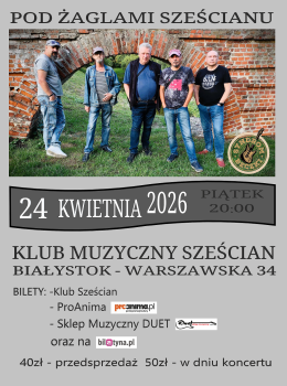 Białystok Wydarzenie Koncert Syndrom Beczki - pod żaglami sześcianu